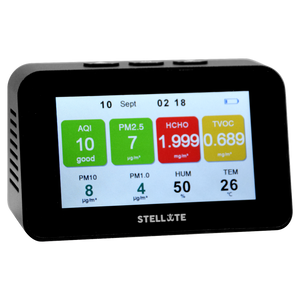 Stellate AQ500 Air Quality Monitor - Formaldehyde PM2.5 PM1.0 HCHO Detector TVOC Temp. Humidity