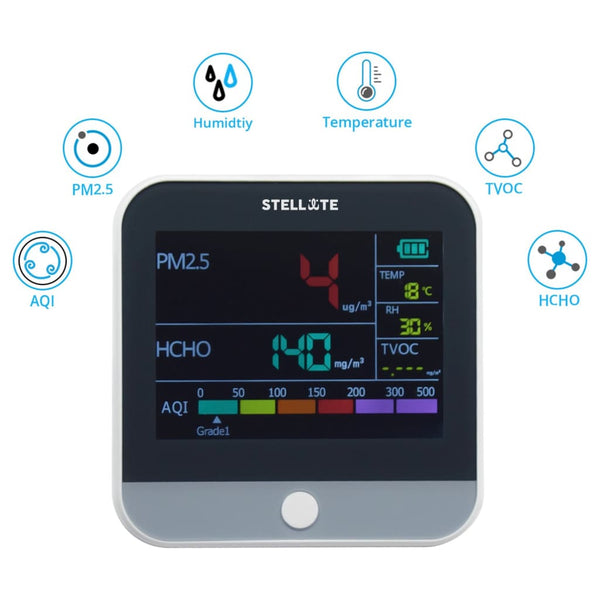 cheero 空気測定器 Air Quality Monitor CHE-335 高精度のCO2センサー、PMセンサーを一筐体に搭載した日本製空気